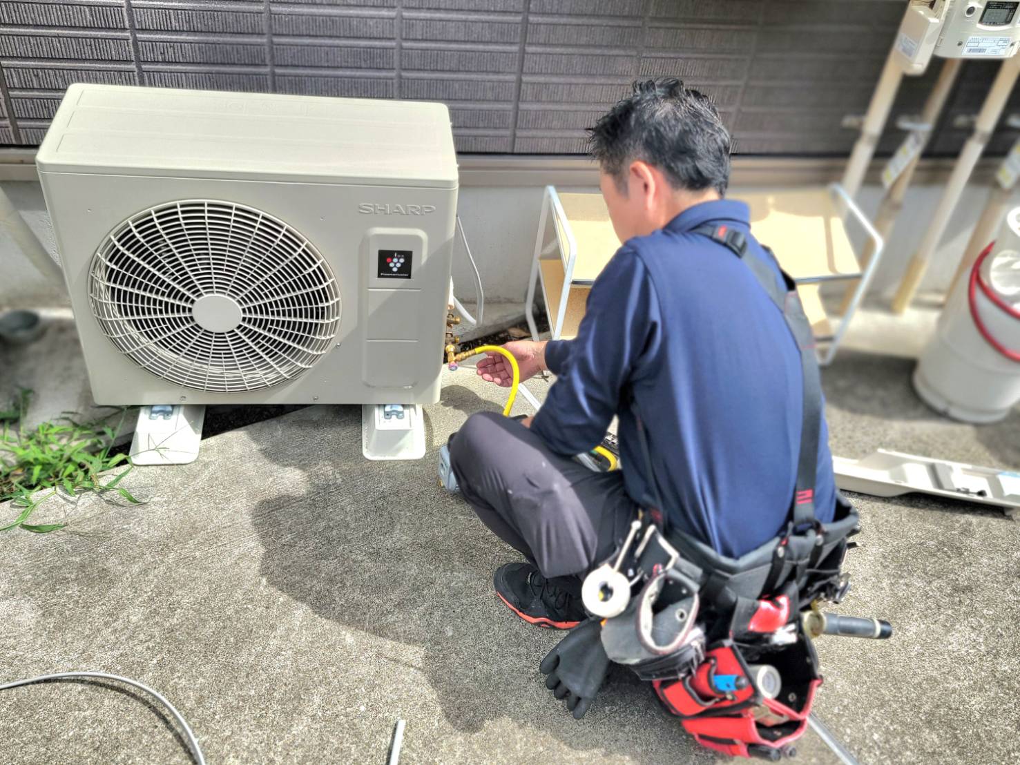 エアコン取り付け後の様子