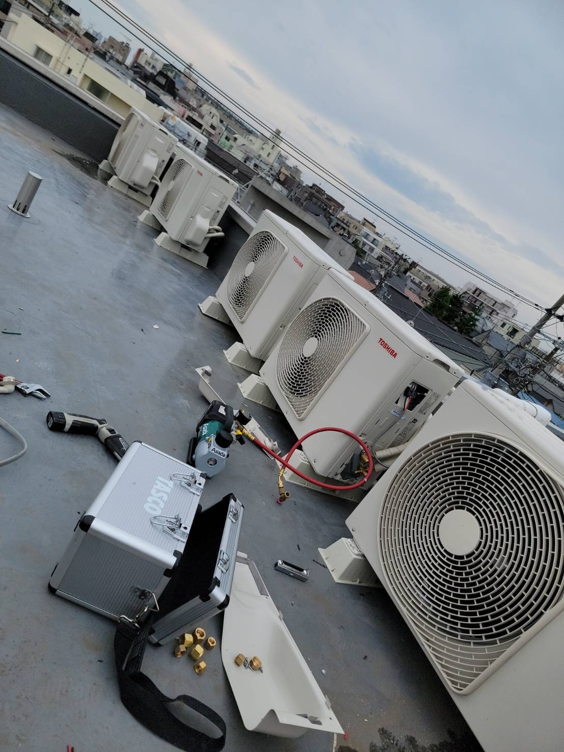 エアコン取り付け後の様子