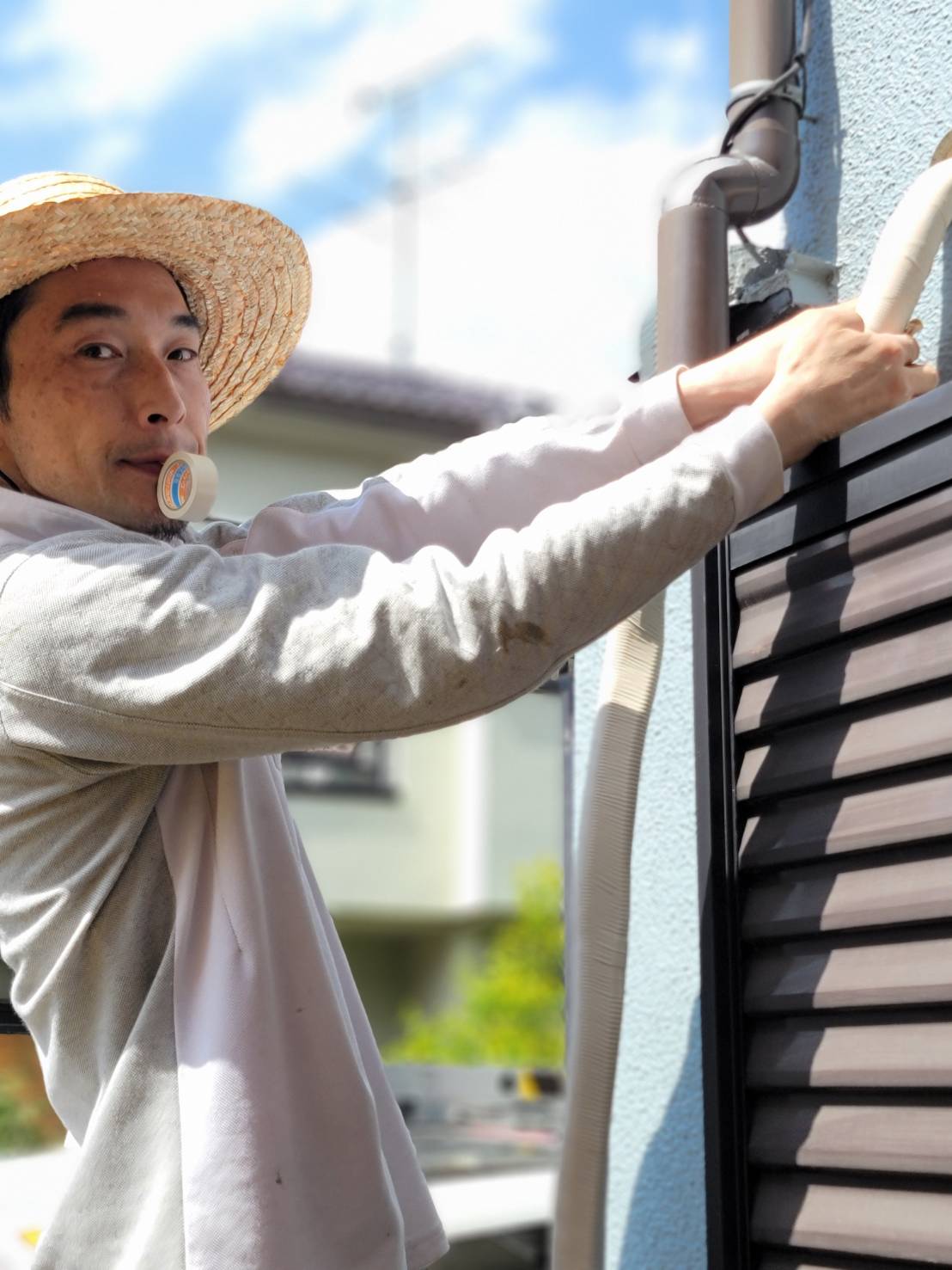 エアコン取り付け後の様子