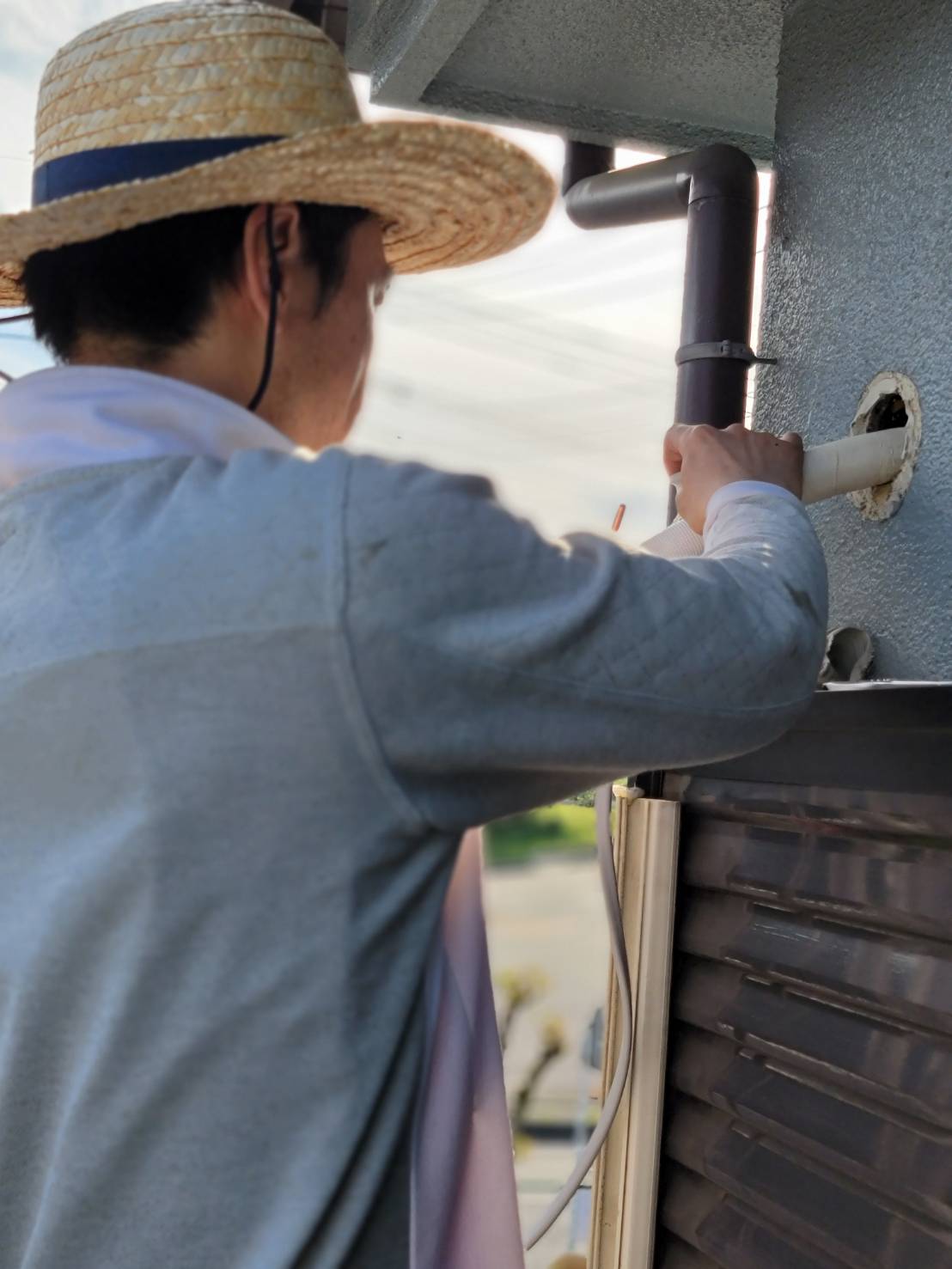 エアコン取り付け後の様子