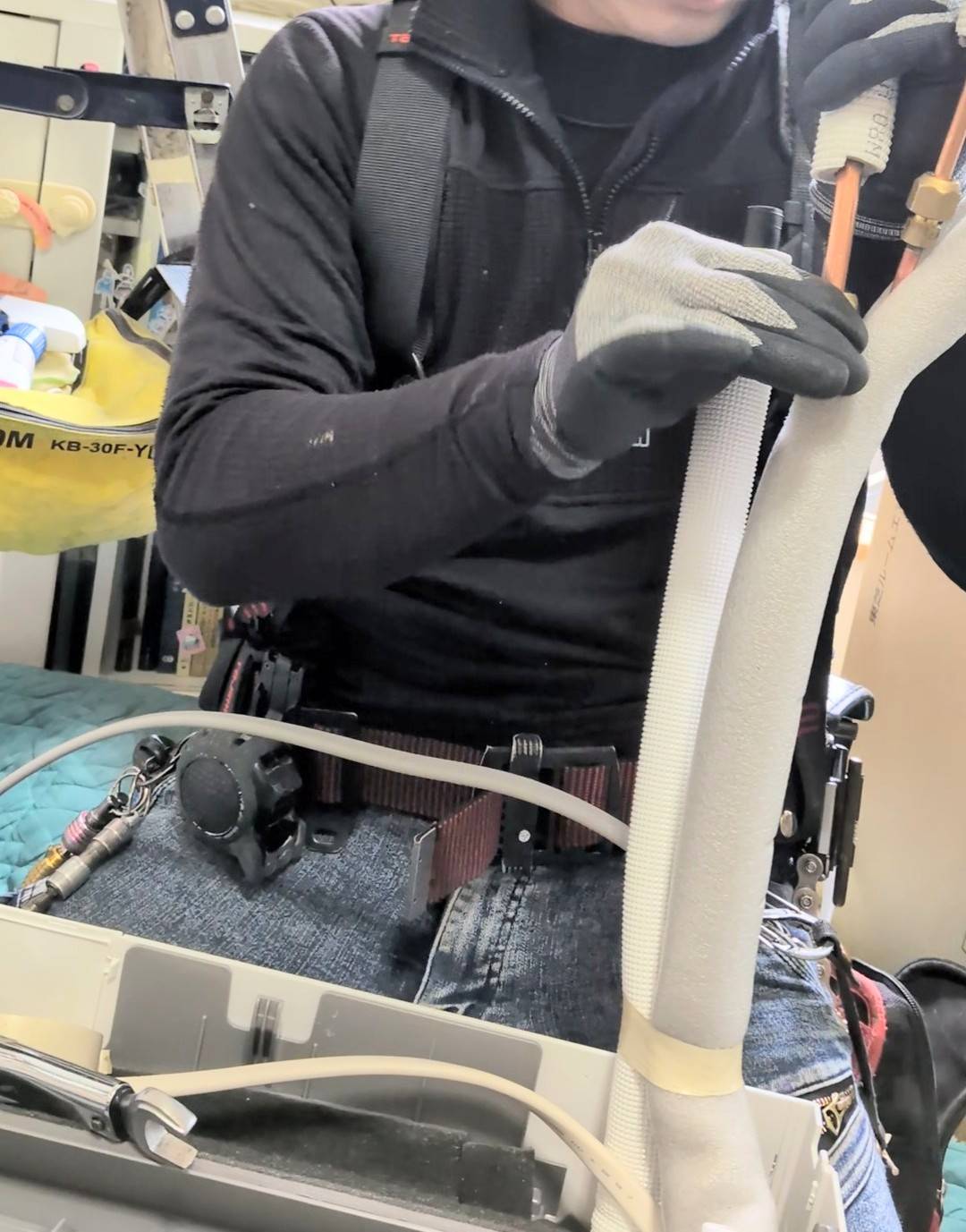 エアコン取り付け後の様子