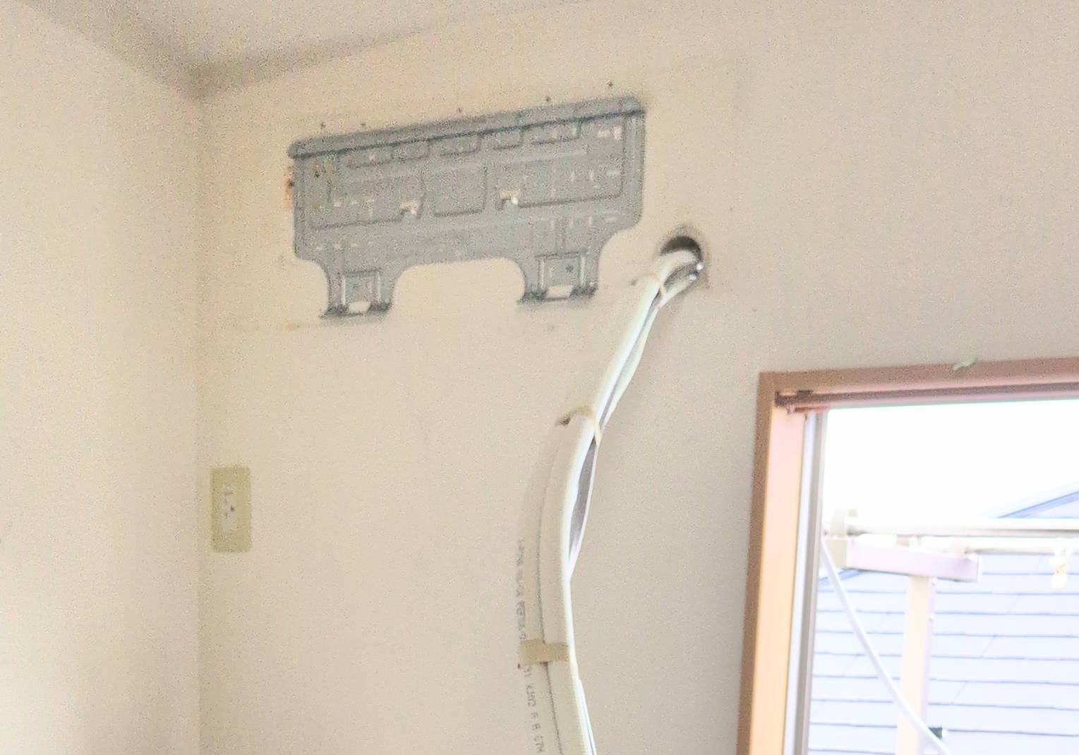 エアコン取り付け後の様子