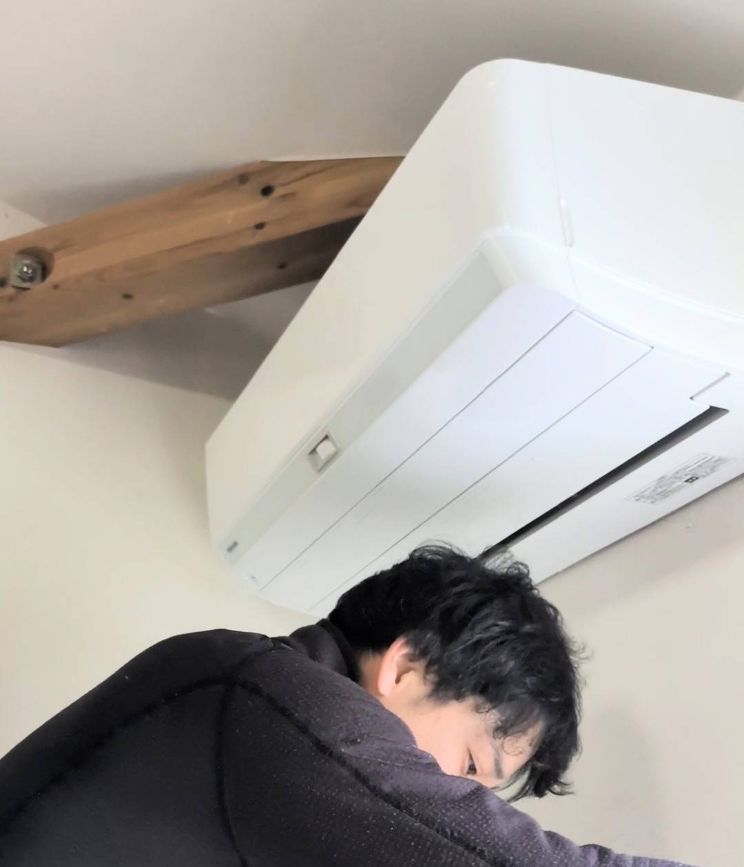 エアコン取り付け後の様子