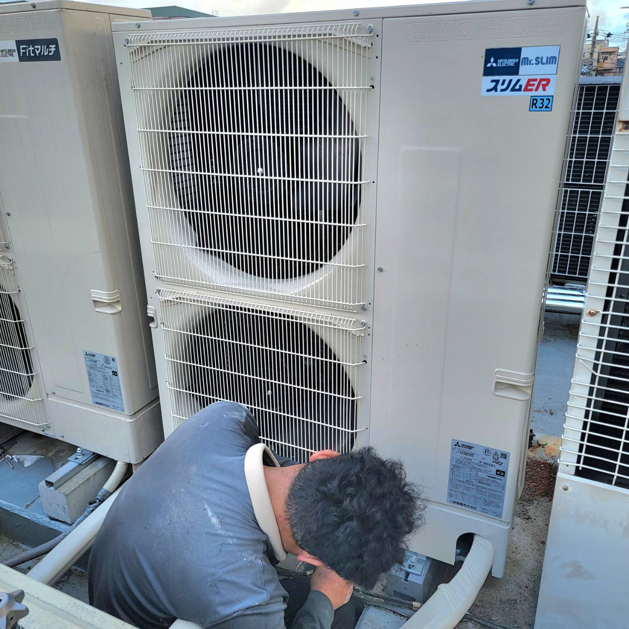 エアコン取り付け後の様子