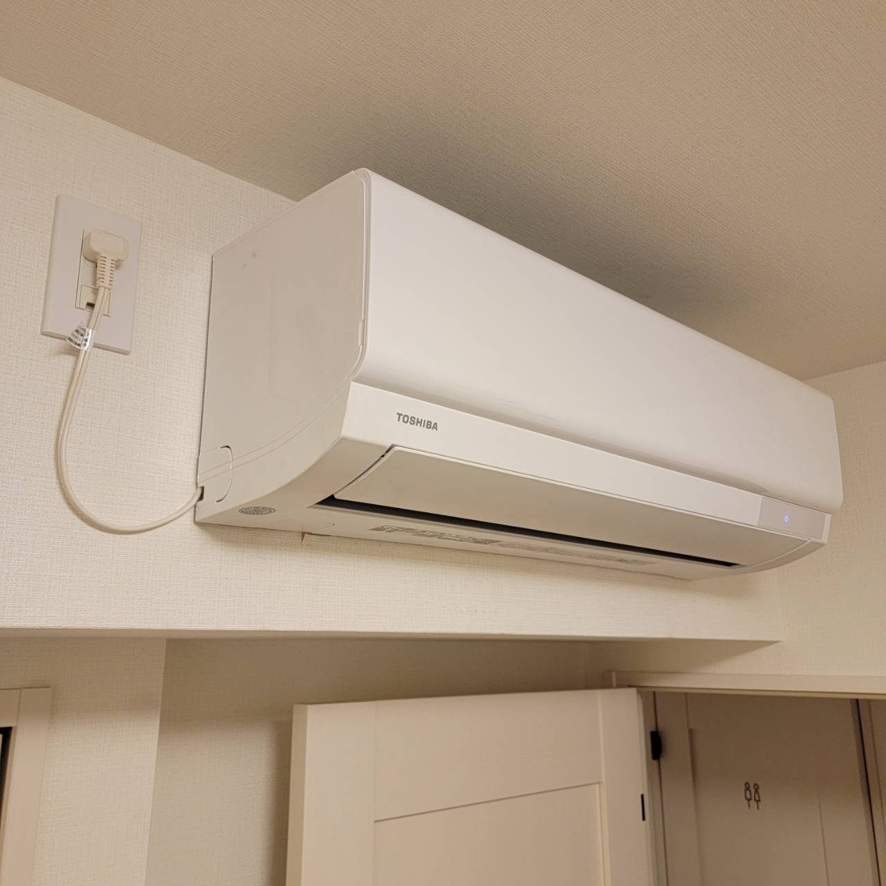 エアコン取り付け後の様子