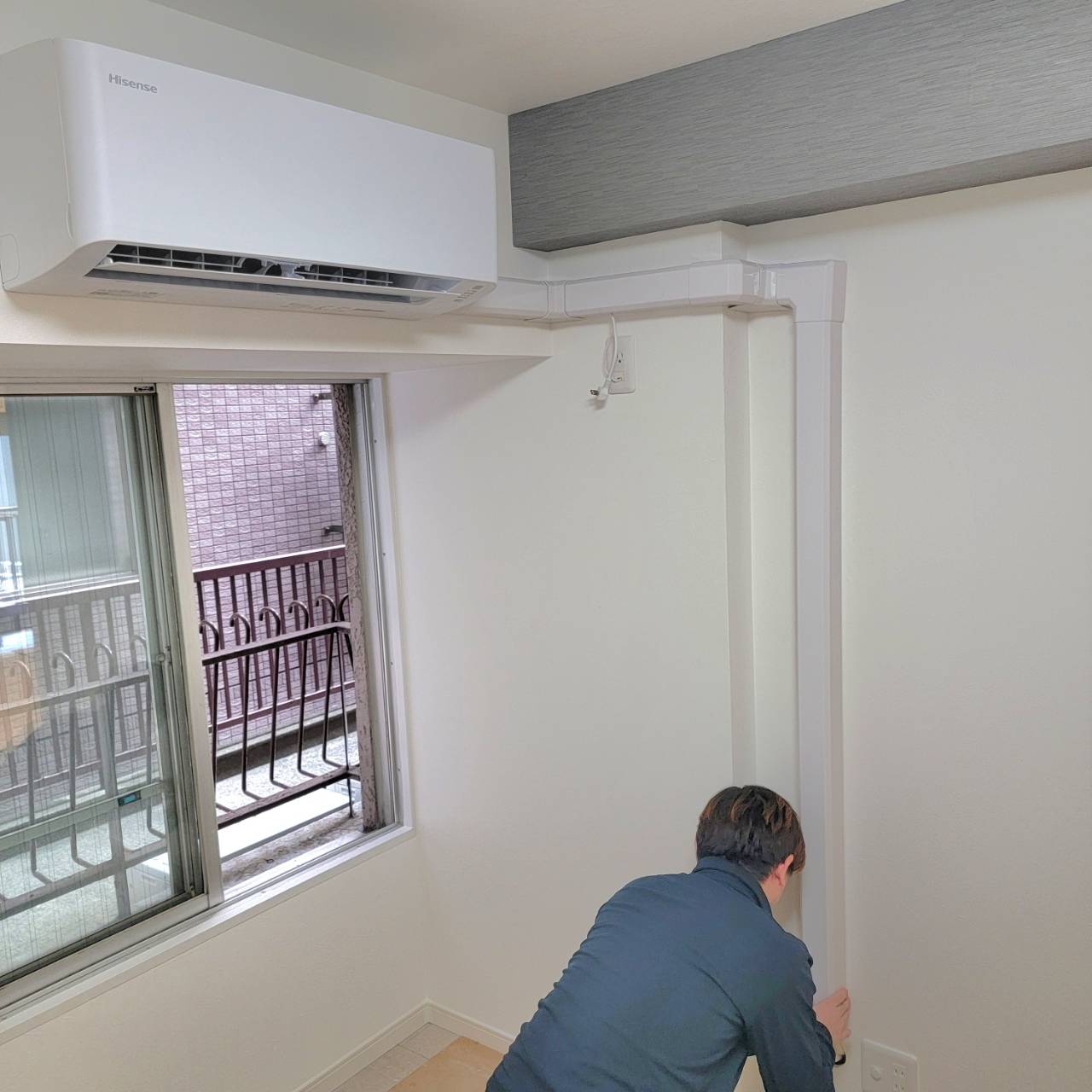 エアコン取り付け後の様子