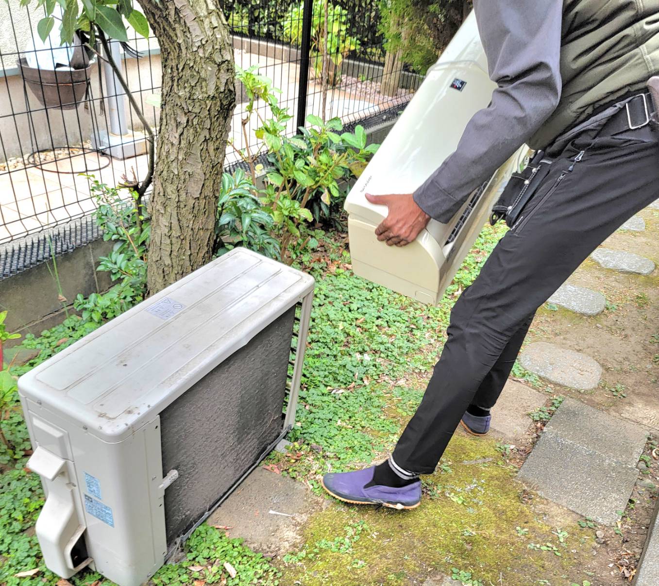 エアコン取り付け後の様子